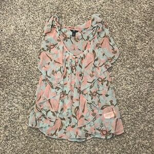 H&M flowy floral shirt